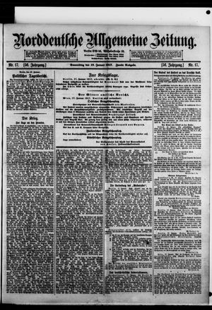 Norddeutsche allgemeine Zeitung vom 18.01.1917