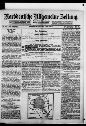 Norddeutsche allgemeine Zeitung vom 21.01.1917