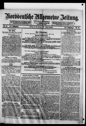 Norddeutsche allgemeine Zeitung on Jan 26, 1917