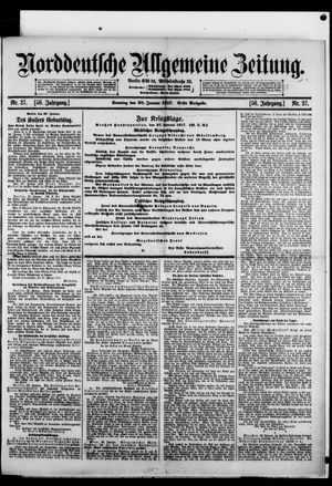 Norddeutsche allgemeine Zeitung on Jan 28, 1917