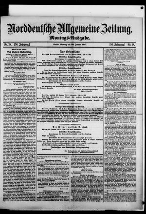 Norddeutsche allgemeine Zeitung vom 29.01.1917