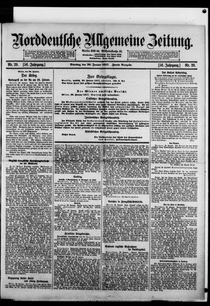 Norddeutsche allgemeine Zeitung vom 30.01.1917
