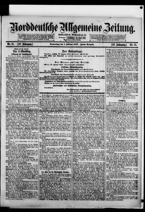 Norddeutsche allgemeine Zeitung vom 01.02.1917