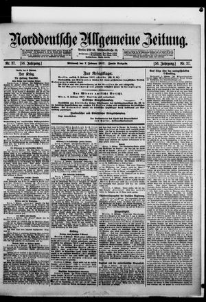 Norddeutsche allgemeine Zeitung on Feb 7, 1917