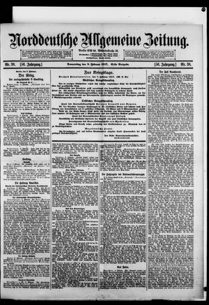 Norddeutsche allgemeine Zeitung vom 08.02.1917