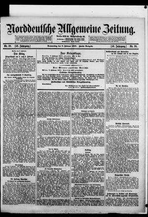 Norddeutsche allgemeine Zeitung vom 08.02.1917