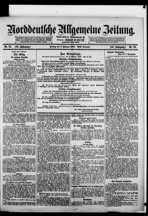 Norddeutsche allgemeine Zeitung vom 09.02.1917