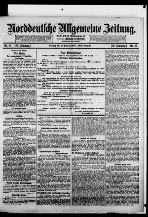 Norddeutsche allgemeine Zeitung vom 11.02.1917
