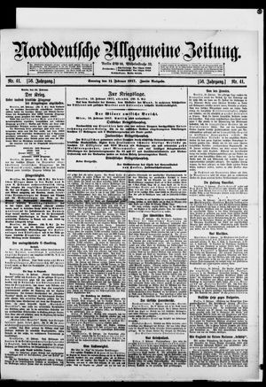 Norddeutsche allgemeine Zeitung on Feb 11, 1917