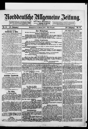 Norddeutsche allgemeine Zeitung vom 14.02.1917
