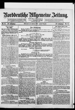 Norddeutsche allgemeine Zeitung vom 14.02.1917