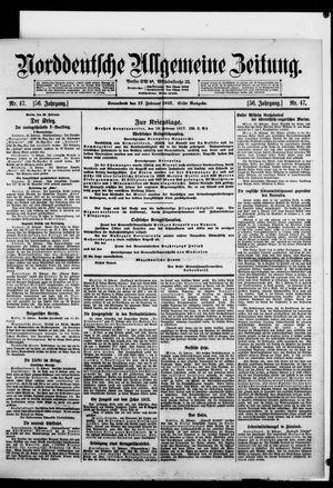 Norddeutsche allgemeine Zeitung vom 17.02.1917