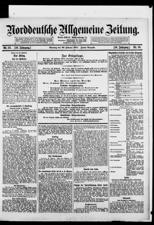 Norddeutsche allgemeine Zeitung vom 20.02.1917