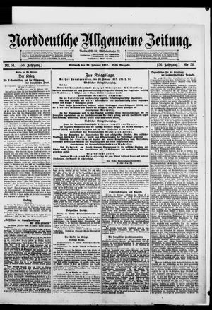Norddeutsche allgemeine Zeitung vom 21.02.1917