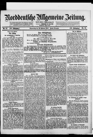 Norddeutsche allgemeine Zeitung vom 22.02.1917