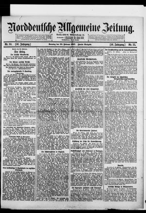 Norddeutsche allgemeine Zeitung on Feb 25, 1917