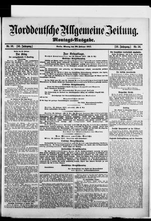 Norddeutsche allgemeine Zeitung vom 26.02.1917