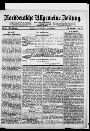 Norddeutsche allgemeine Zeitung on Mar 3, 1917