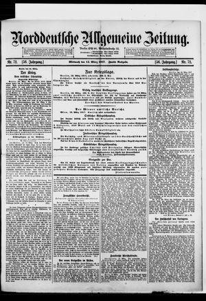 Norddeutsche allgemeine Zeitung on Mar 14, 1917