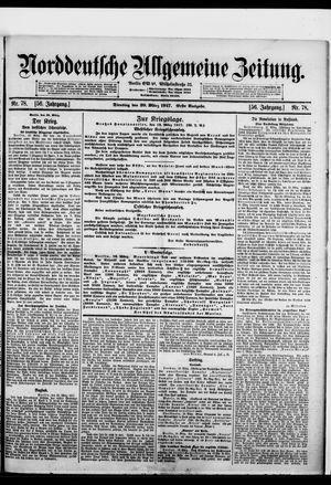 Norddeutsche allgemeine Zeitung vom 20.03.1917