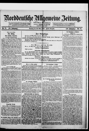 Norddeutsche allgemeine Zeitung vom 20.03.1917