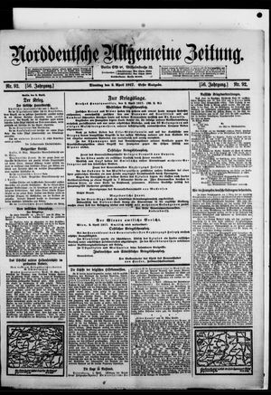 Norddeutsche allgemeine Zeitung on Apr 3, 1917