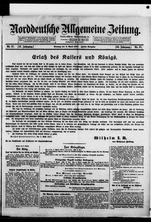 Norddeutsche allgemeine Zeitung vom 08.04.1917