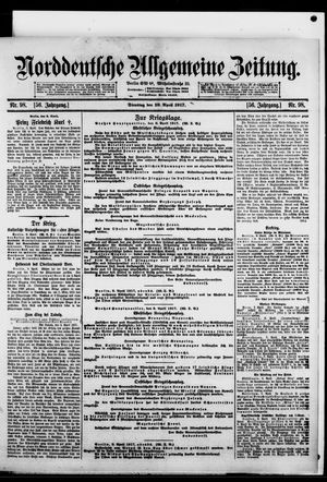 Norddeutsche allgemeine Zeitung vom 10.04.1917
