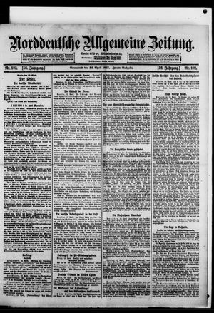 Norddeutsche allgemeine Zeitung vom 14.04.1917