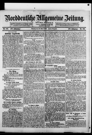 Norddeutsche allgemeine Zeitung on Apr 15, 1917
