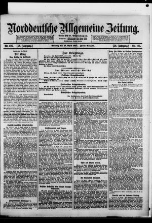 Norddeutsche allgemeine Zeitung vom 17.04.1917