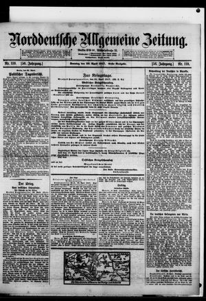 Norddeutsche allgemeine Zeitung vom 22.04.1917