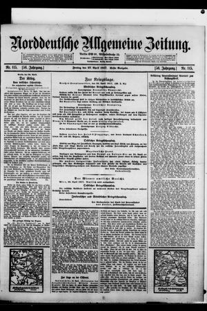 Norddeutsche allgemeine Zeitung vom 27.04.1917