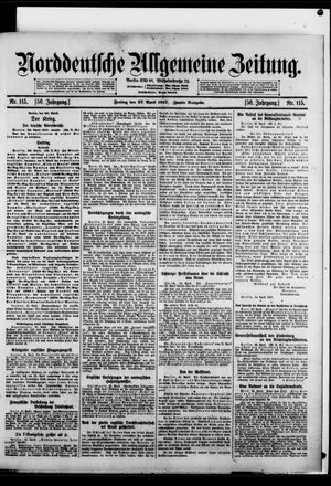 Norddeutsche allgemeine Zeitung vom 27.04.1917