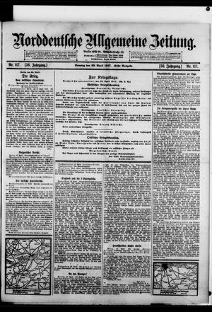 Norddeutsche allgemeine Zeitung vom 29.04.1917