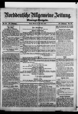 Norddeutsche allgemeine Zeitung vom 30.04.1917