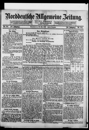 Norddeutsche allgemeine Zeitung on May 26, 1917