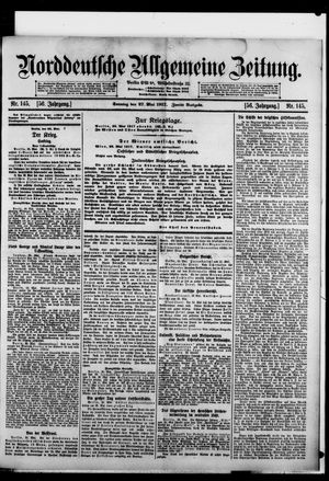 Norddeutsche allgemeine Zeitung vom 27.05.1917