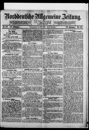 Norddeutsche allgemeine Zeitung on May 31, 1917