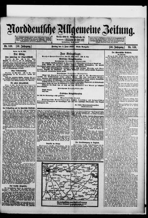 Norddeutsche allgemeine Zeitung on Jun 1, 1917