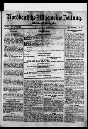 Norddeutsche allgemeine Zeitung on Jun 25, 1917