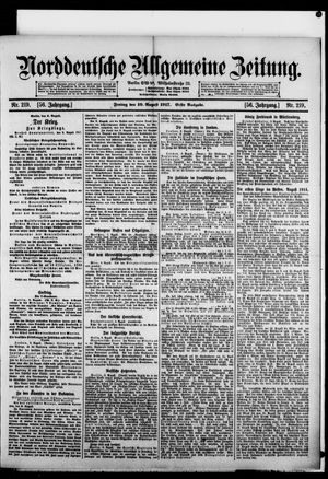 Norddeutsche allgemeine Zeitung on Aug 10, 1917