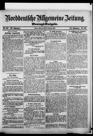 Norddeutsche allgemeine Zeitung vom 13.08.1917
