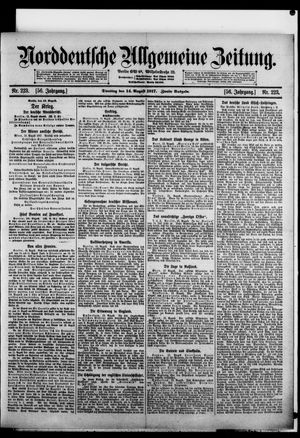 Norddeutsche allgemeine Zeitung on Aug 14, 1917