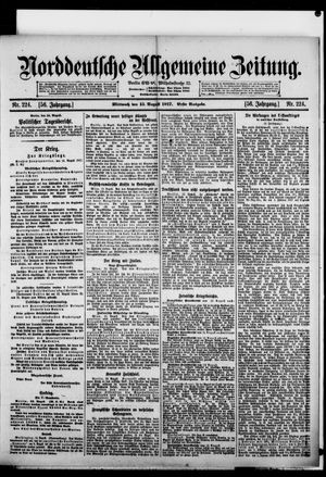 Norddeutsche allgemeine Zeitung vom 15.08.1917