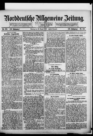 Norddeutsche allgemeine Zeitung vom 19.08.1917