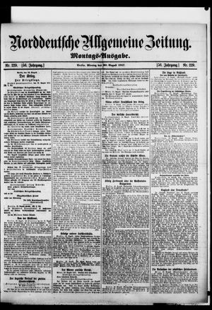 Norddeutsche allgemeine Zeitung vom 20.08.1917