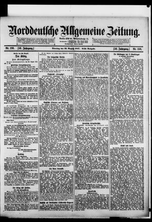 Norddeutsche allgemeine Zeitung vom 21.08.1917