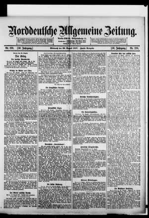 Norddeutsche allgemeine Zeitung on Aug 29, 1917