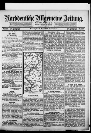 Norddeutsche allgemeine Zeitung on Aug 30, 1917